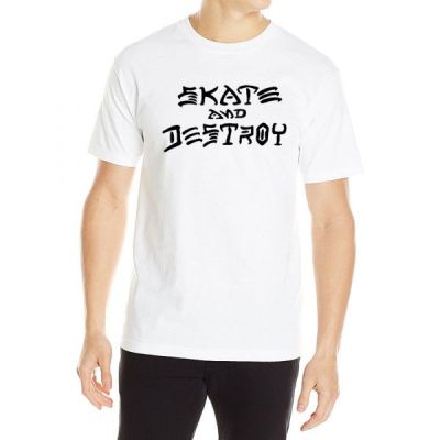 Thrasher Skate Mag Skate & Destroy Short Sleeve Tee White - άσπρο - Κοντομάνικο μπλουζάκι