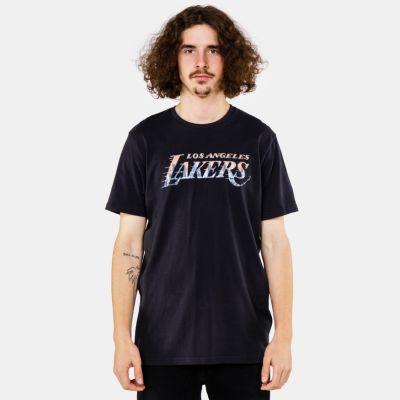 NEW ERA NBA Photographic Wordmark Tee Los Angeles Lakers Navy - Μαύρος - Κοντομάνικο μπλουζάκι