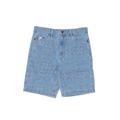 Karl Kani OG Paisley Denim Shorts bleached blue - Μπλε - Σορτς