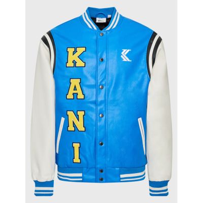 Karl Kani OG Smiley College Jacket Blue/Off White - Μπλε - Σακάκι