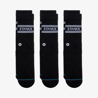 Stance Basic 3 Pack Crew Black - Μαύρος - Κάλτσες