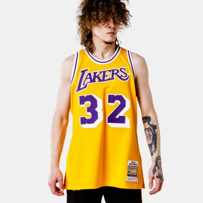 Mitchell & Ness Authentic Jersey Los Angeles Lakers Magic Johnson Yellow - Κίτρινος - Φανέλα