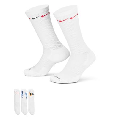 Nike Everyday Plus Cushioned 3-Pack Socks Multi-Color - άσπρο - Κάλτσες