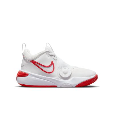 Nike Team Hustle D 11 "Summit White/ Track Red" (GS) - άσπρο - Παπούτσια