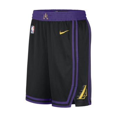 Nike Dri-FIT NBA Los Angeles Lakers City Edition 2023/24 Swingman Shorts - Μαύρος - Σορτς