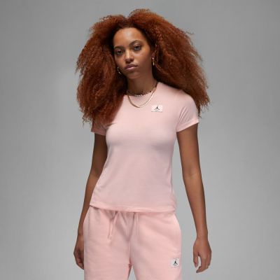 Jordan Wmns Slim Tee Atmosphere - Ροζ - Κοντομάνικο μπλουζάκι