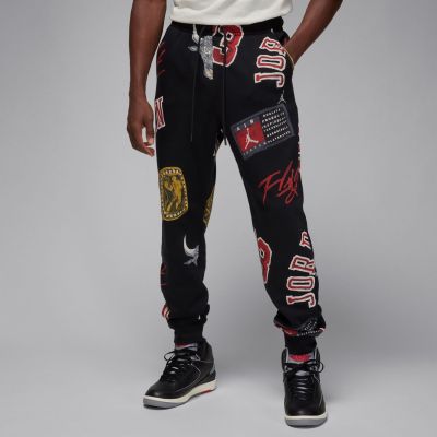 Jordan Brooklyn Fleece AOP Pants - Μαύρος - Παντελόνι