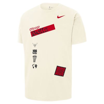 Nike NBA Chicago Bulls Courtside Oversize Tee - άσπρο - Κοντομάνικο μπλουζάκι