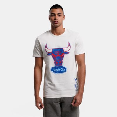 Mitchell & Ness NBA Chicago Bulls Americana Tee - άσπρο - Κοντομάνικο μπλουζάκι