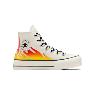 Converse Chuck Taylor All Star Lift Platform Flames - άσπρο - Παπούτσια