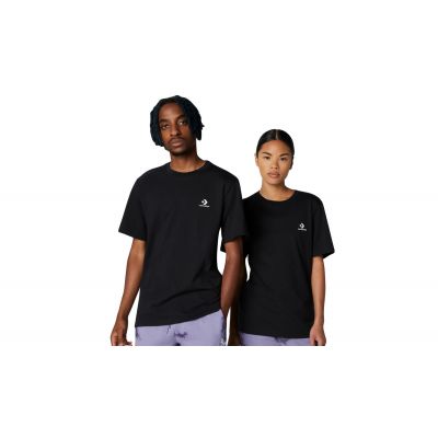 Converse Go-To Embroidered Star Chevron Standard Fit T-Shirt - Μαύρος - Κοντομάνικο μπλουζάκι