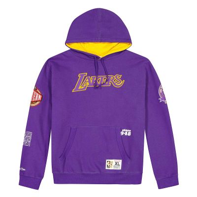 Mitchell & Ness NBA LA Lakers Team Origins Fleece Purple - Μωβ - ΦΟΥΤΕΡ με ΚΟΥΚΟΥΛΑ
