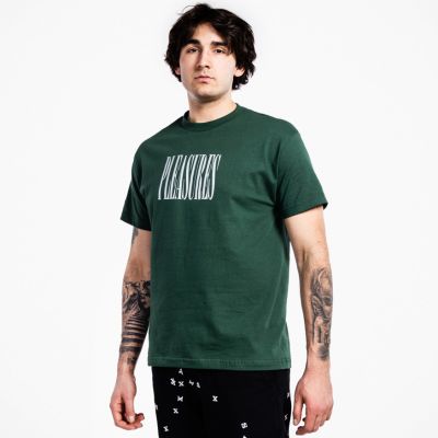 Pleasures Stretch T-Shirt Forest Green - Πράσινος - Κοντομάνικο μπλουζάκι