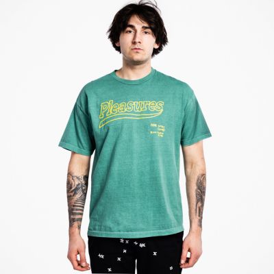 Pleasures Dub Pigment DYE T-Shirt Green - Πράσινος - Κοντομάνικο μπλουζάκι