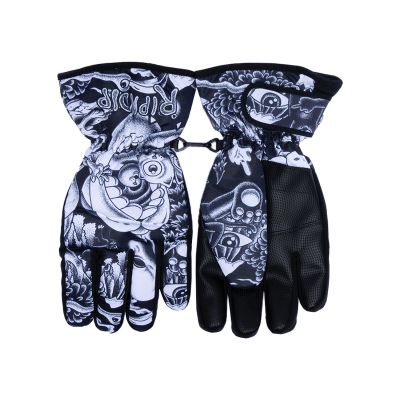 Rip N Dip Dark Twisted Fantasy Snow Gloves Black & White - Μαύρος - Γάντια