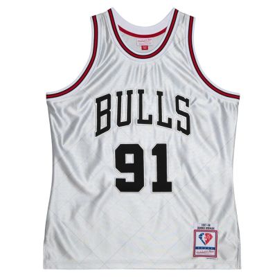 Mitchell & Ness NBA Chicago Bulls Dennis Rodman 75th Anniversary Platinum Collection Swingman Jersey - άσπρο - Φανέλα