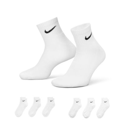 Nike Everyday Cushioned Ankle 6-Pack Socks White - άσπρο - Κάλτσες