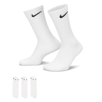 Nike Everyday Lightweight Crew 3-Pack Socks White - άσπρο - Κάλτσες