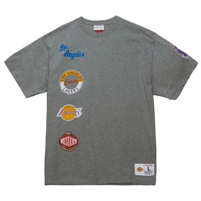 Mitchell & Ness NBA Los Angeles Lakers Hometown S/S Tee - Γκρί - Κοντομάνικο μπλουζάκι