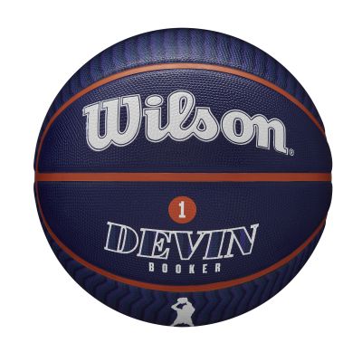 Wilson NBA Player Icon Outdoor Devin Booker Basketball Size 7 - Μωβ - Μπάλα