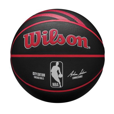 Wilson 2023 NBA Team City Collection Chicago Bulls Size 7 - Μαύρος - Μπάλα