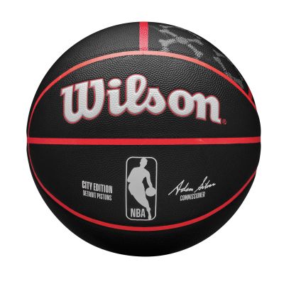 Wilson 2023 NBA Team City Collection Detroit Pistons Size 7 - Μαύρος - Μπάλα