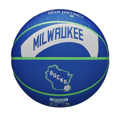 Wilson 2023 NBA Team City Collector MiWaukee Bucks Size 7 - Μπλε - Μπάλα
